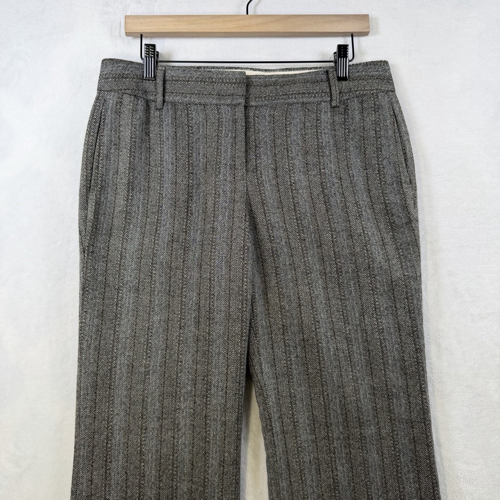 Vintage J. Crew Favorite Fit Wool Trousers Pants w/ Lining Size 8 Heather Stone